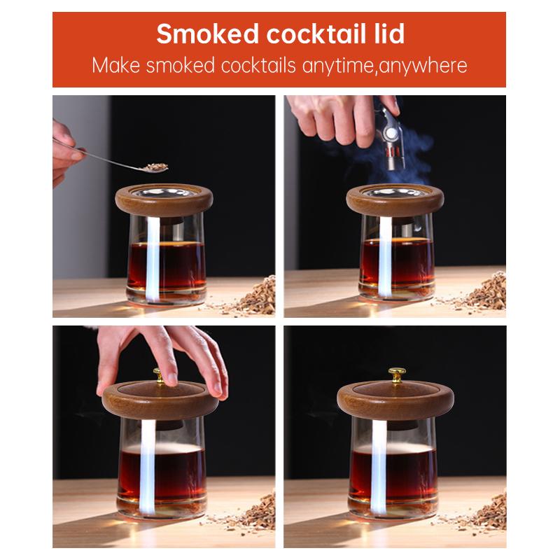 Cocktail Smoker  - Old Fashioned Chimney Drink Smoker for Whiskey, & Bourbon Best Gift for Husband, Father, and Cocktail Lovers