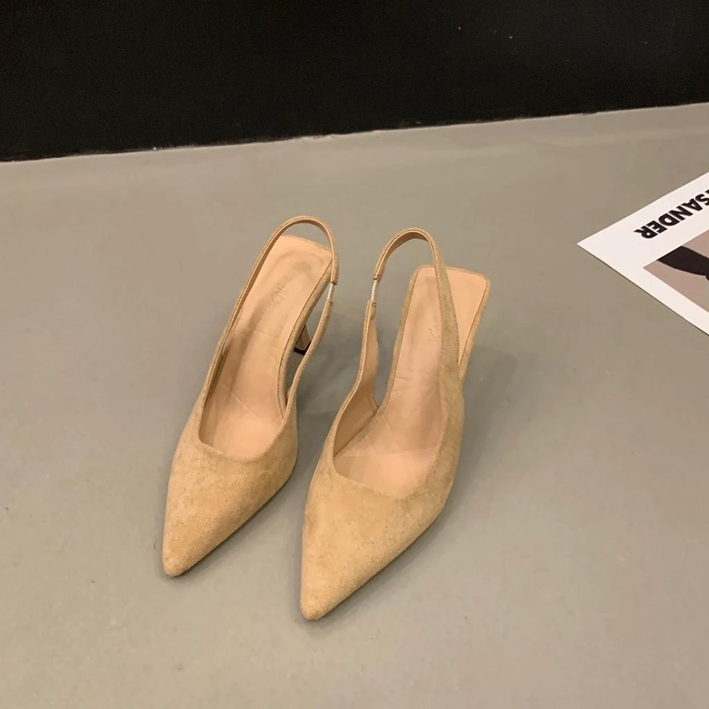 Chaussures à talons tendance pour femmes, chaussures d'été sexy à bout pointu et à talon fin, sandales pour femmes, chaussures de soirée à talons hauts