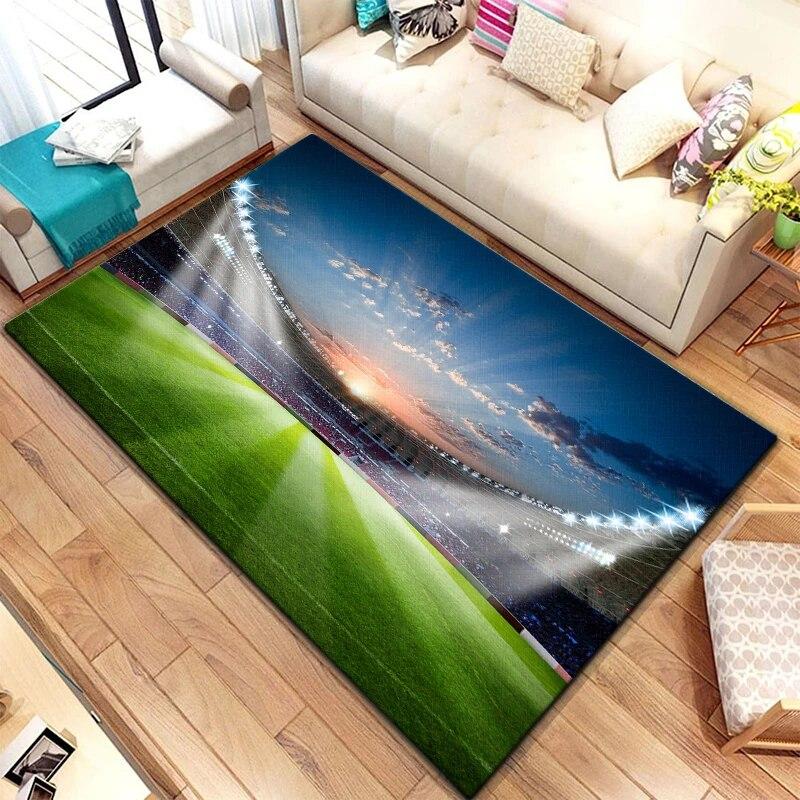 Soccer Football Creativity HD Printed Carpet Household Rug Children's Room Living Room Chair Bedside Modern Simple Floor Mat