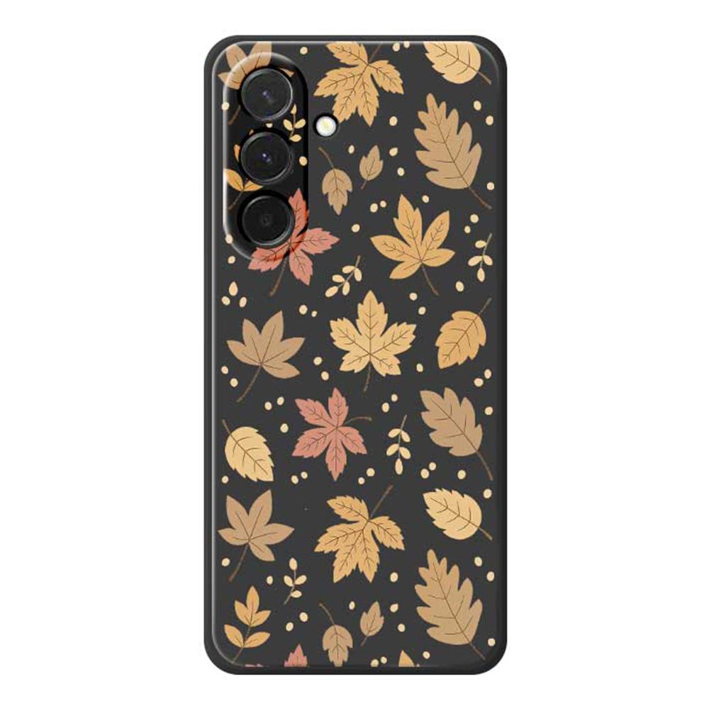 For Samsung Galaxy A36 5G Case Leaves Pattern Printing Straight Edge TPU Phone Back Cover