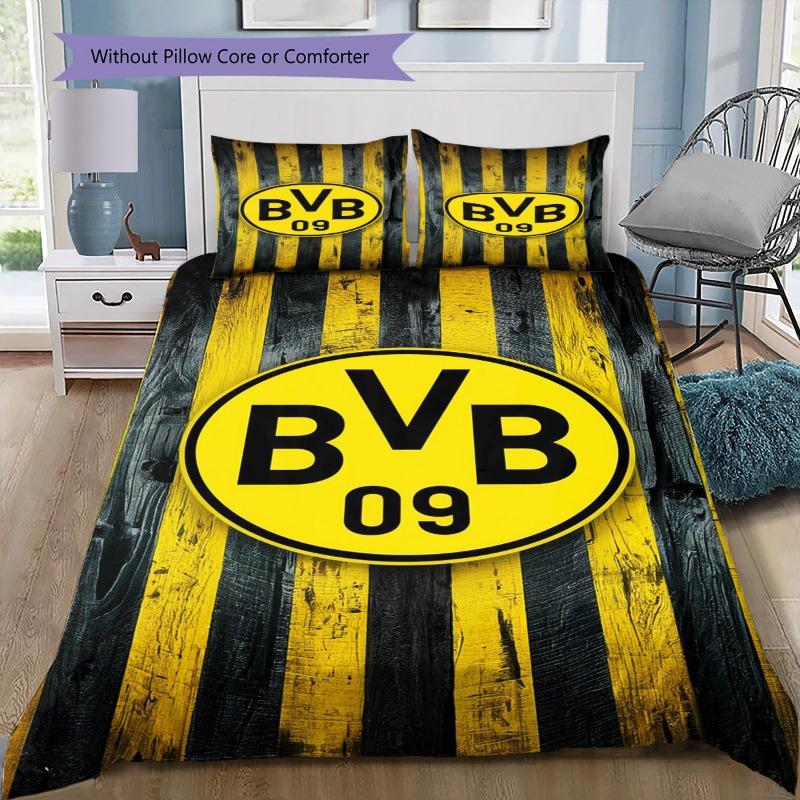 Borussia Dortmund BVB 09 Bettwäsche-Set 3 Teile Bettbezug Kissenbezüge Bettwäsche