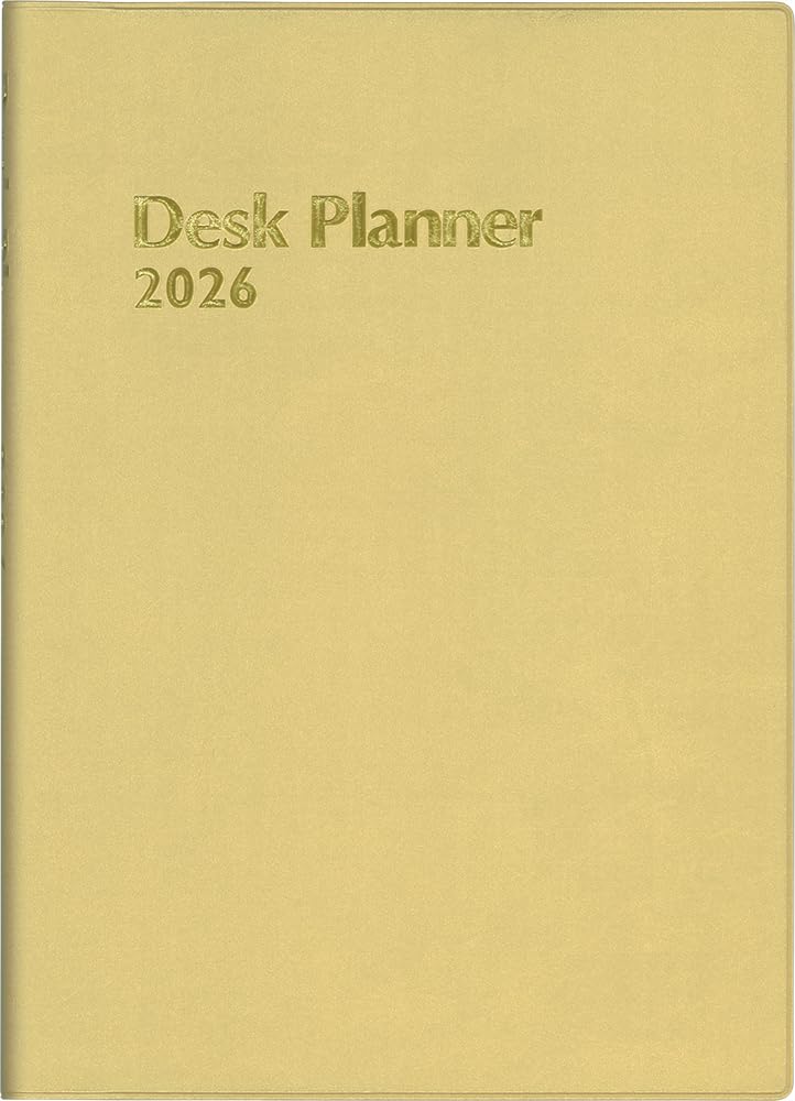 

Hakubunkan 2026 A5 Weekly Desk 157 January Planner, Gold, No. (Starts 2026) золотой