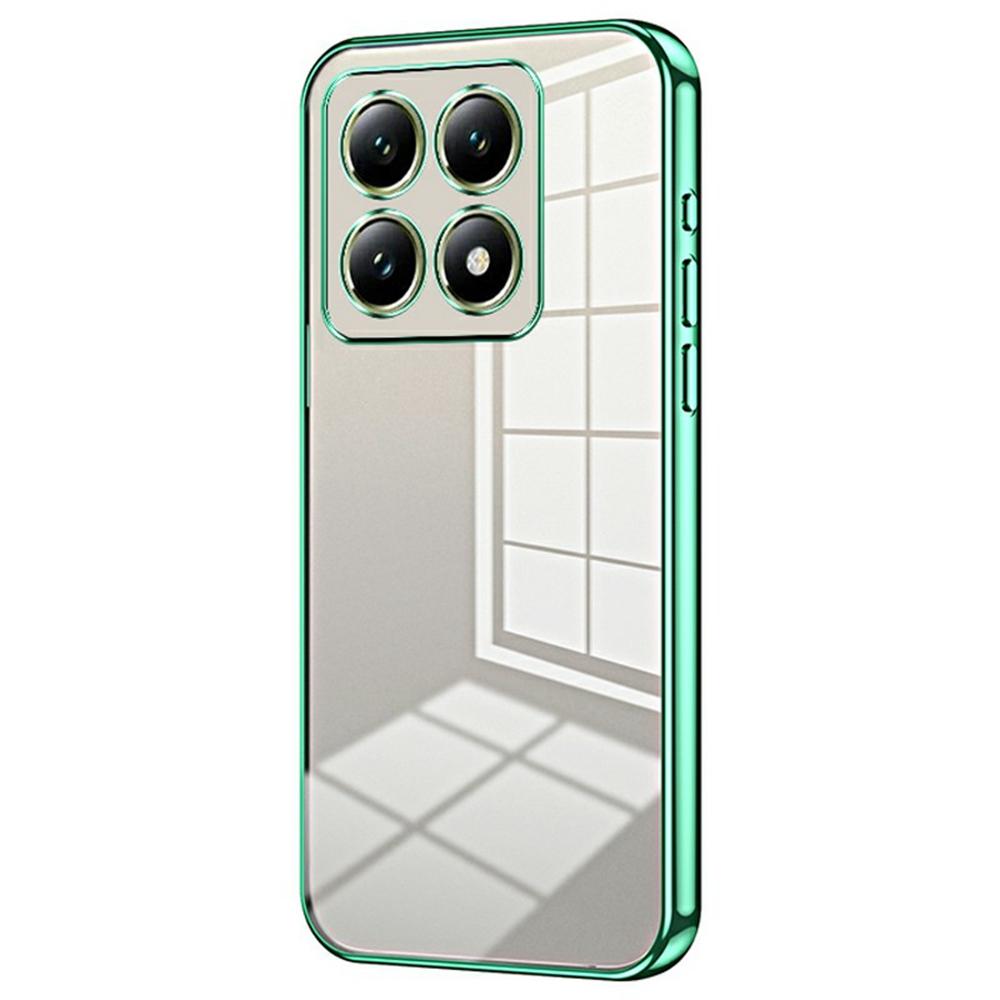 

Для Xiaomi 14T Чохол Гальванізована рамка М яка TPU накладка для телефону Green
