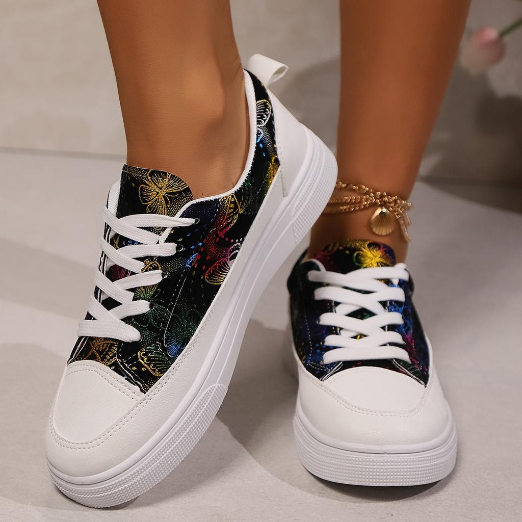 Mode Schuhe für Frauen Sneaker 2024 Herbst Schnürschuhe Atmungsaktiv Damen Vulkanisierte Schuhe Outdoor Große Größe 42 Ballerinas Walking Damenschuhe