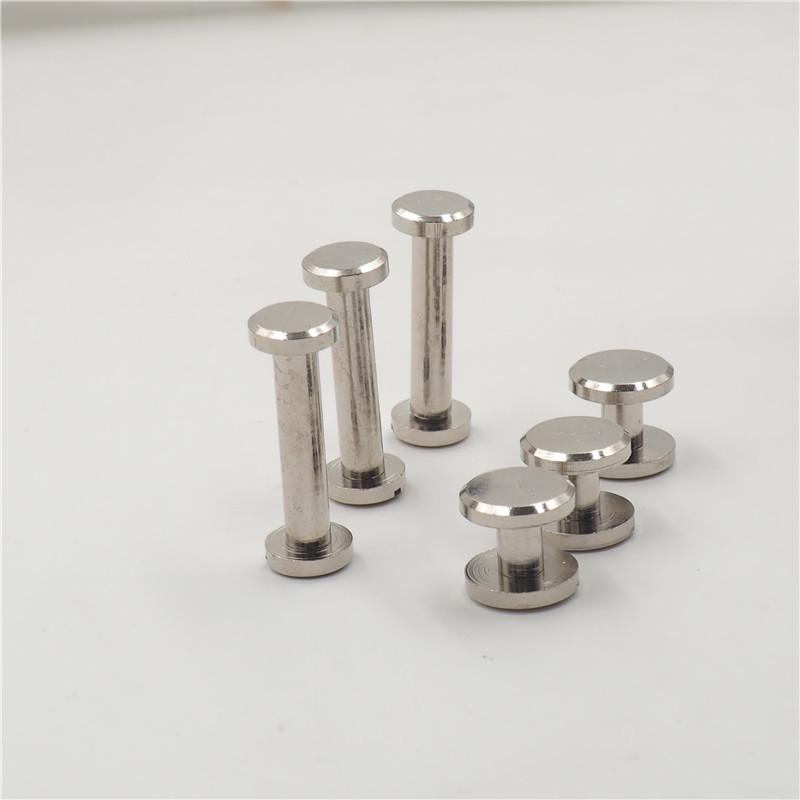 Electroplated Copper-Silver I-Head & Stainless Curved Head Screws for Leather Goods