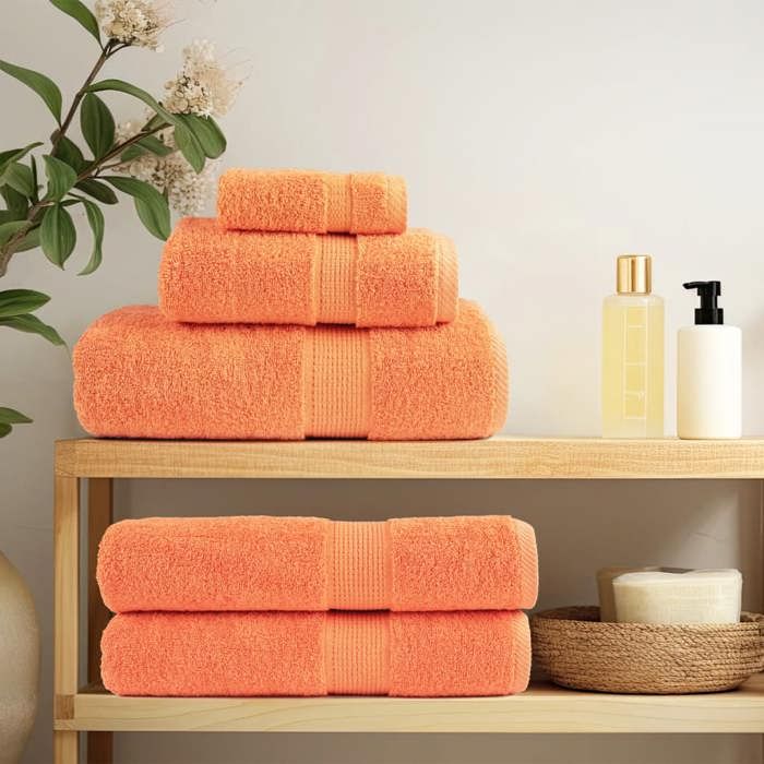 VidaXL Serviettes d'invité de Qualité Supérieure 10 pcs, Draps de Bain, Essuie-mains, Serviette de Visage Salle de Bain, 137376