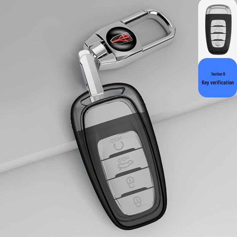 Schlüsseletui für Hongqi HS5/HS7 - Transparente Hülle und Tasche für Männer und Frauen (2022)