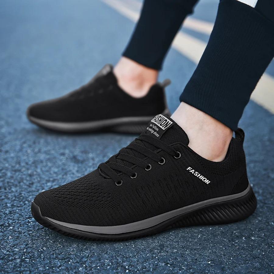 2025 Sportschuhe für Herren Schuhe Sneaker Schwarze Schuhe Lässige Herren Strick-Sneaker Atmungsaktive Athletische Laufschuhe Walking Fitnessschuhe