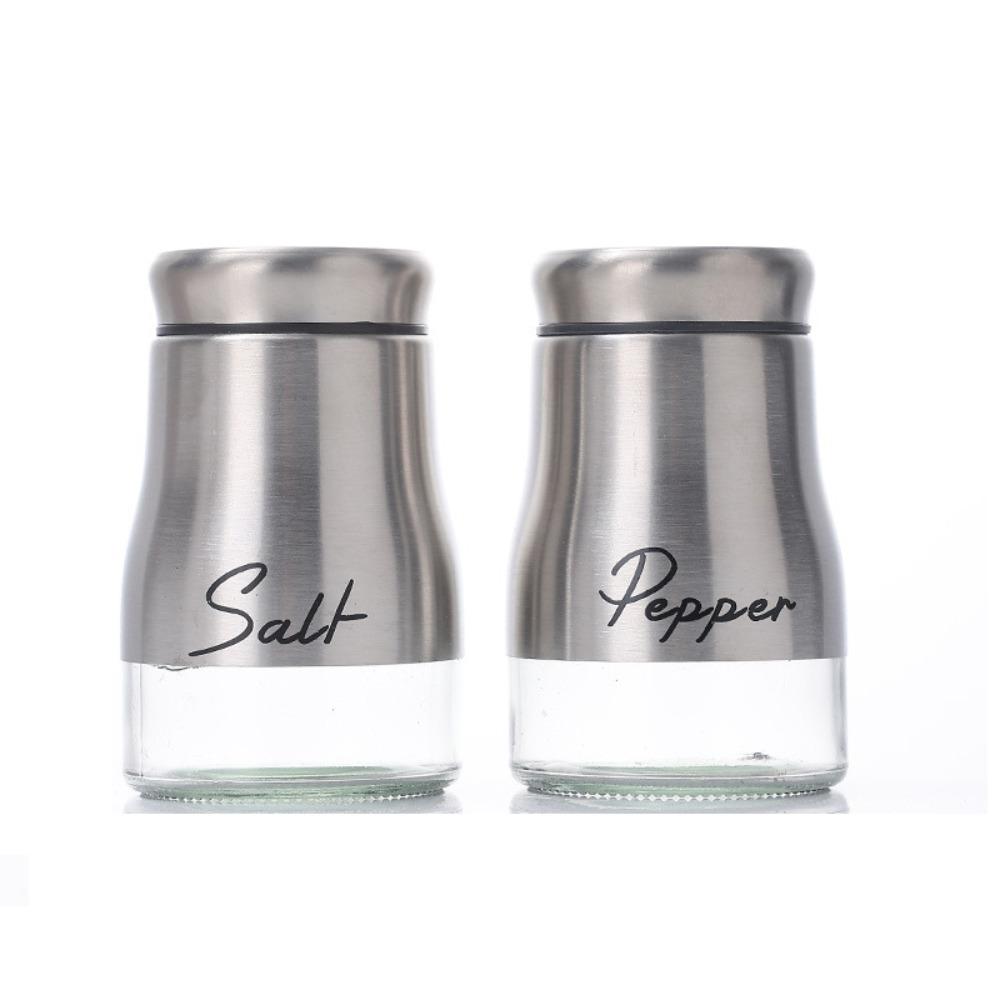 2PCS Leak-proof Salt Pepper Bottle Set Moisture-proof Seasoning Bottle BBQ Seasoning Bottle  Chef