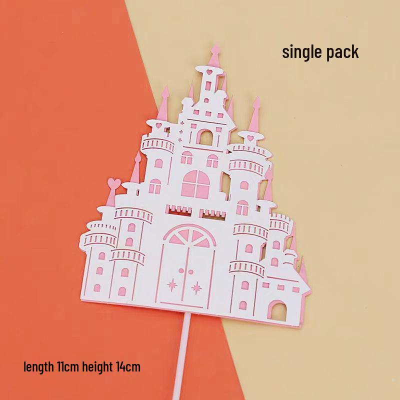 

Синий и Золотой Замок Ветряная Мельница Воздушный Шар Облако Набор Топперов для Десертного Стола 6 Pieces