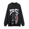 American High Street Retro Graffiti Long-Sleeved Vintage Bottoming T-Shirt Men'S And Women'S Vibe Hip-Hop Street Trendy Tee