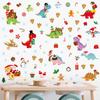 8pcs/set Cartoon Christmas Dinosaur Window Stickers for Children's Room Wall Decoration PVC Self-adhesive Wall Stickers