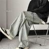 Tooling Jeans Men's Autumn and Winter Oversize Guochao Wide-leg Pants Tide Brand American High Street Loose Straight Pants