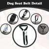 2 In 1 Pet Car Seat Belt Durable Nylon Dog Leash Backseat Dog Harness Lead Clip Safety Lever Traction Dog Collars Accessoires