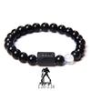 Zodiac Obsidian Bracelets: Elastic Beaded Design for Men and Women, Softly Wraps Around Fingers.