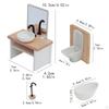 4 Pieces 1/12 Dollhouse Bathroom Set Toilet Pretend Play Toys Simulation Classic Ornaments Wash