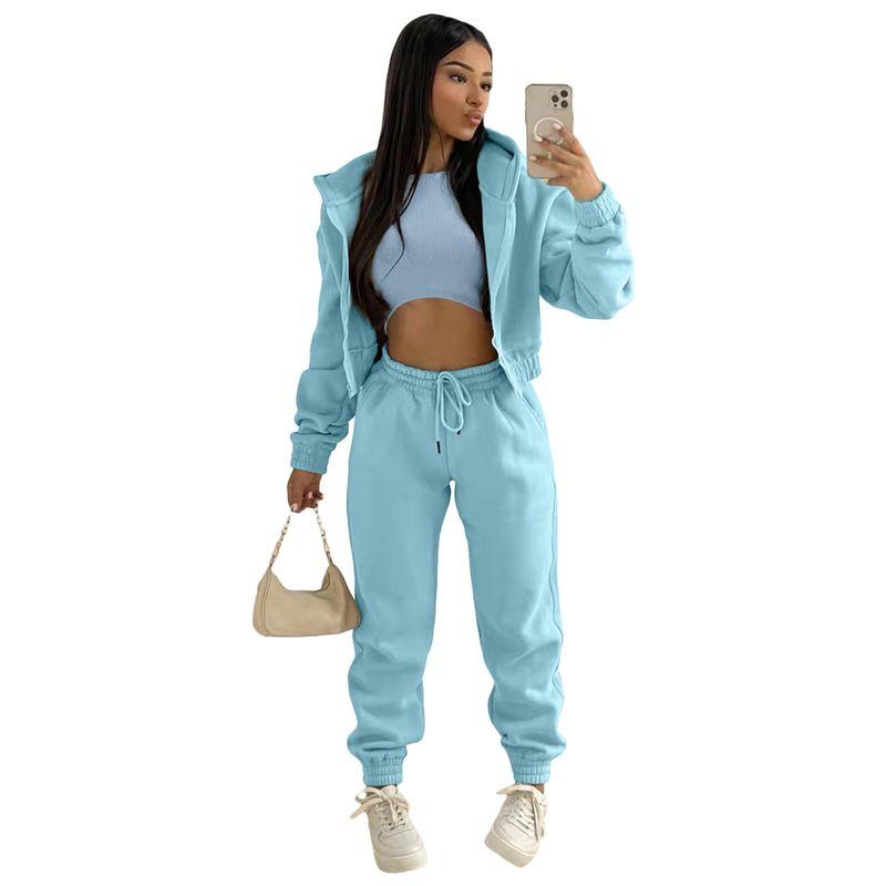 Fashion Three Pieces Set New Western Style Hoodie Vest Pants Casual Three-Piece Set