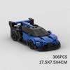 Racing Sports Car MOC Small Particle Building Blocks Bolide Vision GT Speed8 Grid Car Model Building Blocks