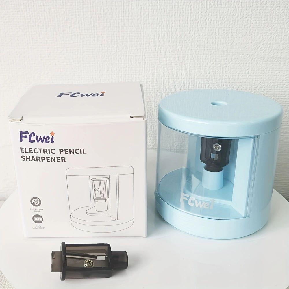 1 Stück Einfacher zylindrischer Einloch-Elektrospitzer Klein Tragbar Büroaccessoires, Geeignet für Schulen, Büros