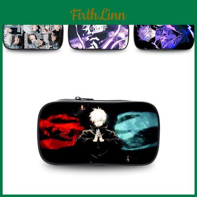 Oxford Fabric Jujutsu Kaisen Pencil Case For Students Trendy Anime Print Organizer