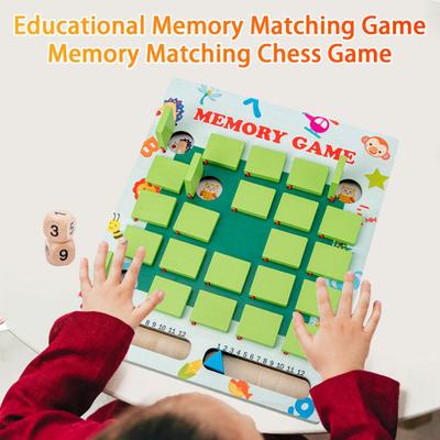Děti Memory Matching šachová hra se 6 kartami Flip Memory šachy Stolní hra Logické zaměření Školení Batolata Vzdělávací paměťová výzva Hračka