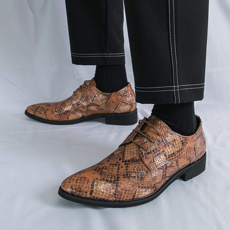 

Men Derbys Oxford Print Personality Nightclub Leather Business Shoes Men s Tuxedo Wedding Dance Shoes Plus Size EU:46