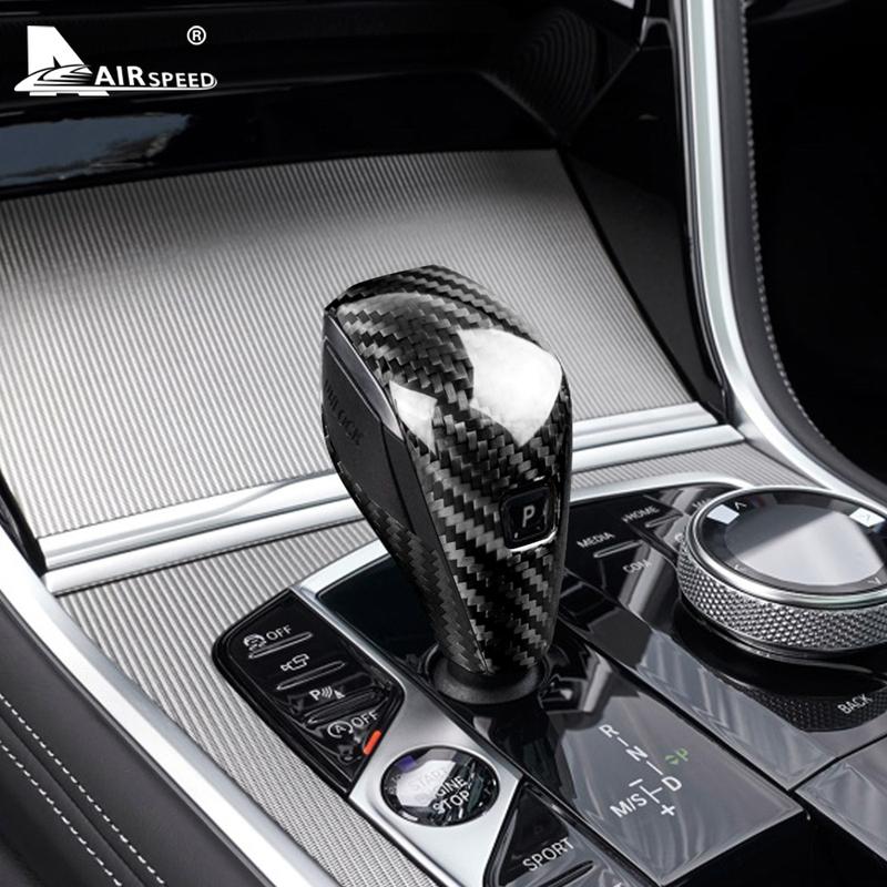 Hartes Kohlefaser für BMW G20 Z4 G29 G14 G15 X7 G07 Auto Schaltknauf Abdeckung Aufkleber Innenraumverkleidung Styling Zubehör