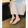 Women's Shoes with Pointed Tips Thin Straps Low-heeled Slippers and Sandals