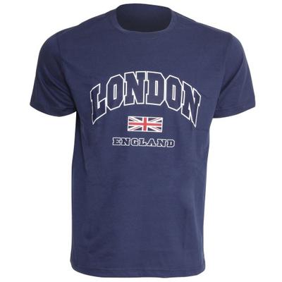 T-shirt/Top Casual da Uomo con Stampa Londra Inghilterra 100% Cotone a Maniche Corte