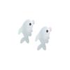 1 Pair Cartoon Animal Bite Earrings Multi Shapes Shark Hippo Dinosaur Whale Resin 3D Biting Ears Stud Earrings Christmas Jewelry Gifts