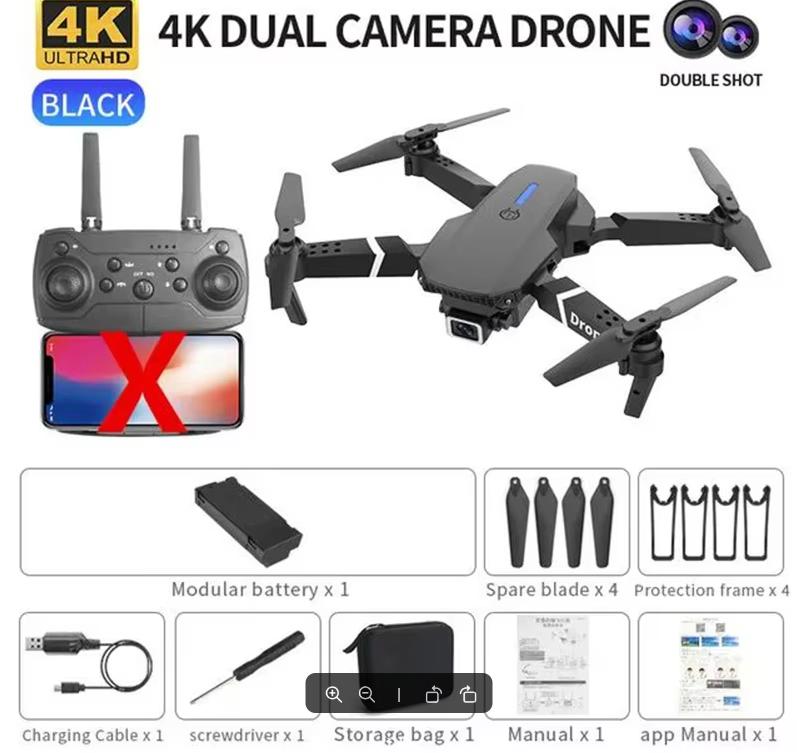 E88 Aerial Drone Camera HD Dual Entry-Level Foldable Remote Control Aircraft for Students & Children