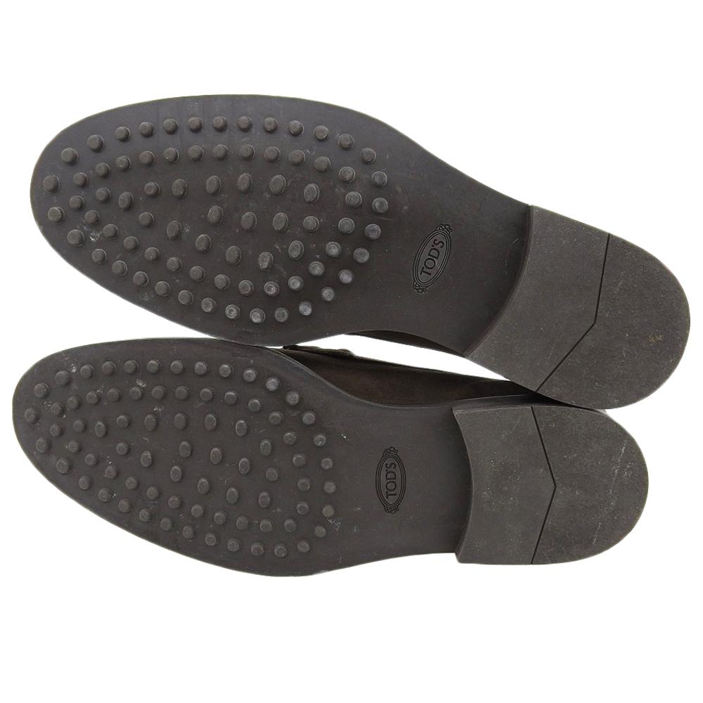 TOD'S Excellent condition suede double-T bit loafers for men, dark brown, size 7 shoes 7 Dark brownUsed