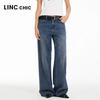 Women's High-Waist Lightweight Straight-Leg Jeans