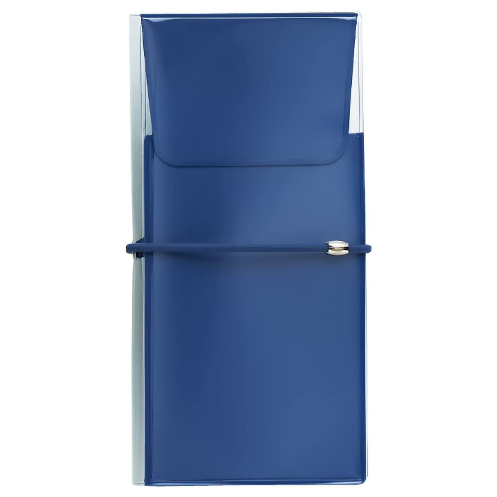 Lihitlab Antibacterial PVC Flat Pencil Case Transparent Slim ALCLEA Blue A7941-8