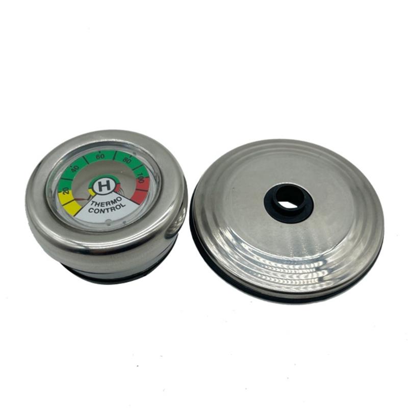 Heat Resistant Stainless Steel Pot Lid Thermometers Knob Easy Installation Design Accurate Temperature Control