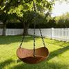 Retro Style Wood Grain Bird Feeders S Hooks Open Bowl-shaped Hanging Bird Bath Thickened Iron Chains Plastic Bird Bathtub