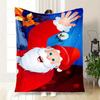 Christmas Santa Claus Phone WallpaperBlanket Flannel Throw Blanket for Sofa, Bed, Travel, Camping, Office, Couch, Chair, And Bed Gift for Ch