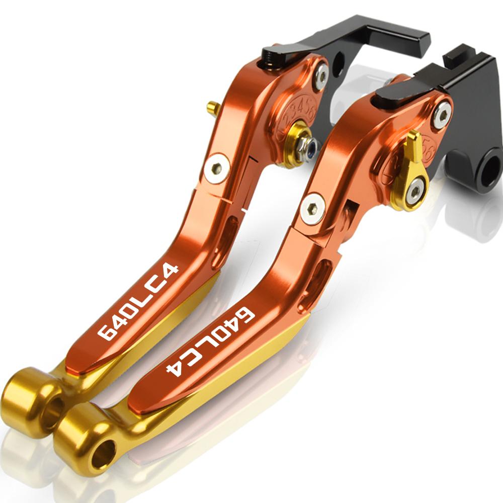 Motorcycle CNC Adjustable Extendable Foldable Brake Clutch Levers 640 LC4 Accessories For 640LC4 2003 2004 2005