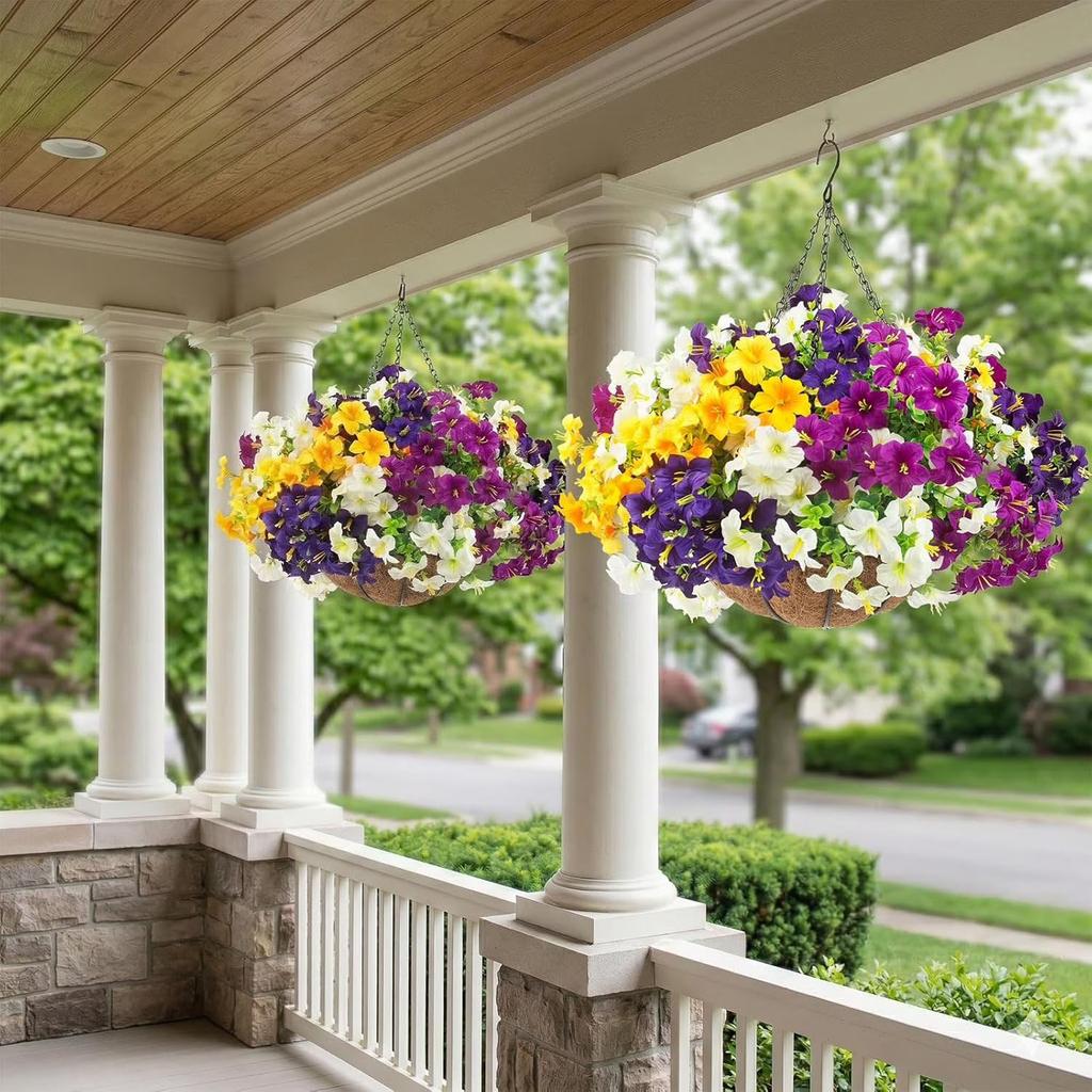 Simulated Flower Basket Decoration Flower Basket Spring Simulated Flower Decoration