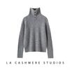 Women's Thickened Double-Strand Pure Wool High-Neck Sweater: Heathered Knit, Long-Sleeve Autumn/Winter Pullover.