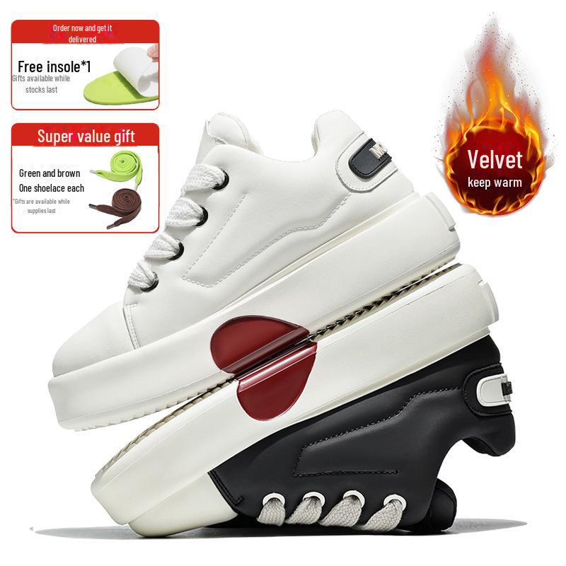 Mobei Pánské trendy ležérní sportovní boty s motivem mandarínské kachny - Módní bílá hovězí kůže s všestrannou měkkou podrážkou.