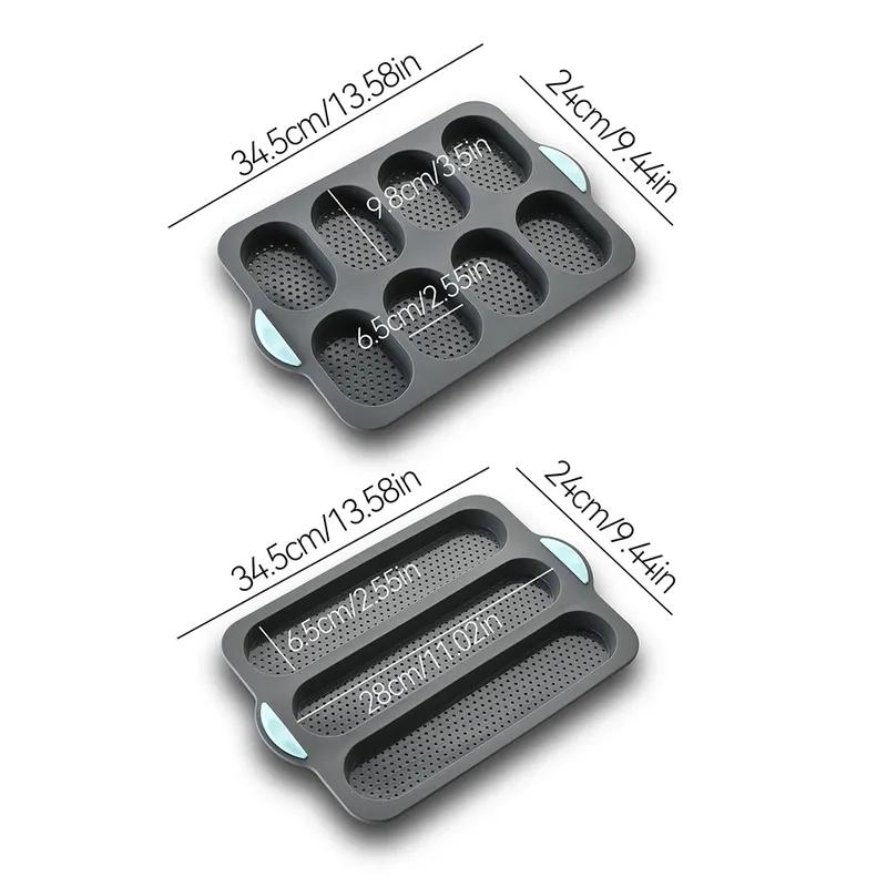 Baking Mold Restaurant Bread Food Mould Grade Baguette Bake Tray Silicone Anti-scalding Non-stick Oven Tool Kitchen Accessories