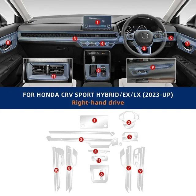 Interior Anti-scratch Protector Film For Honda CRV CR-V 2024 2025 Car Door Center Console Media Dashboard Navigation TPU Film