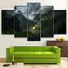 5Pcs Mountain Landscape Dark Clouds Forest 5 Piece Canvas Wall Art Print Home Decor Paintings Poster HD Print 5 Pieces No Framed