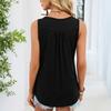 Damenmode Farbe Rundhals Ärmellos Lässig T-Shirt Weste Top