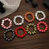 Trendy Halloween Charm Bangle Wood Beaded Bracelet Unique Skeleton Eye Blood Drops Pumpkin Design Hand Chain for Women