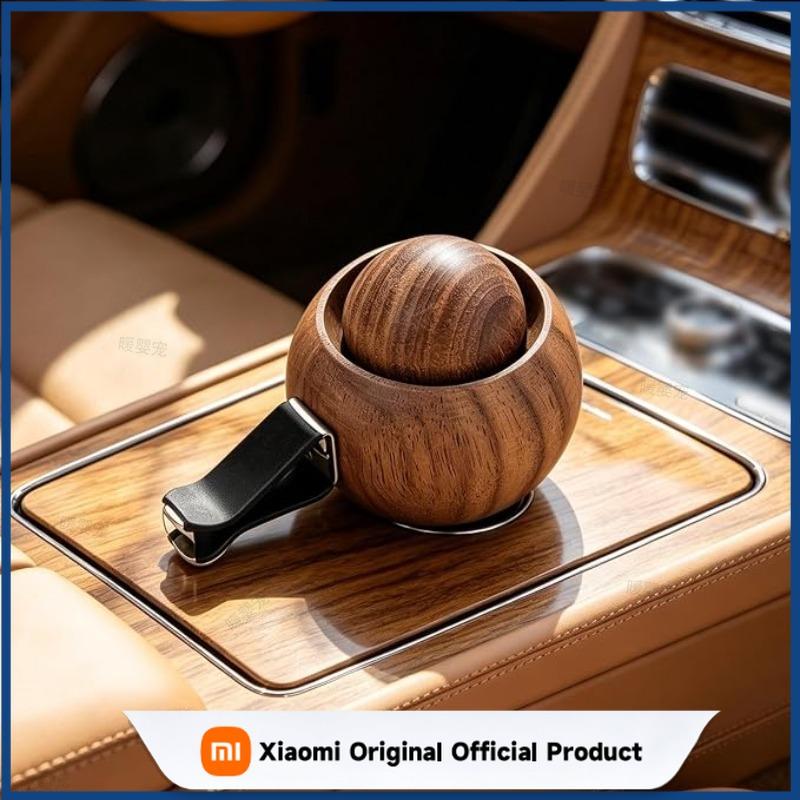 Xiaomi Natural Fragrance Dispersion Car Air Freshener Wooden Essential Oil Diffusers-Spherical Design Decor Diffuser Car Fragrance