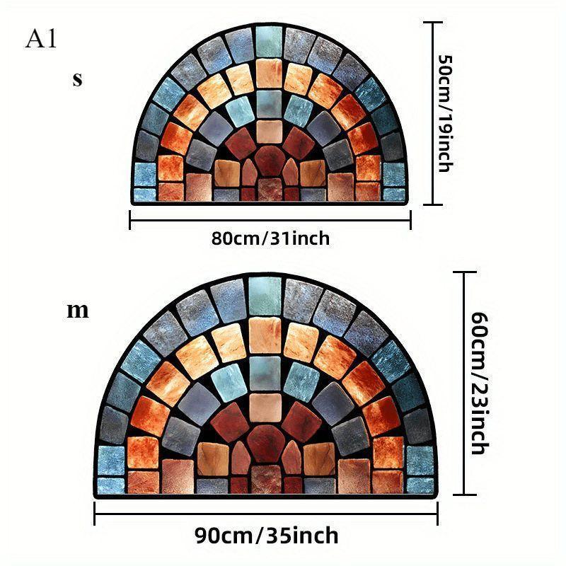 

Нескользящий дверной коврик Chic Art Design — толстый, мягкий полиэстеровый ковер для домашнего декора, идеально подходит для веранд и гостиных 40*60cm разноцветный