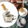 Men Shaving Brush Shave Cup with Stand 3 In 1 Kit Accessories Portable for Dad, Husband Stainless