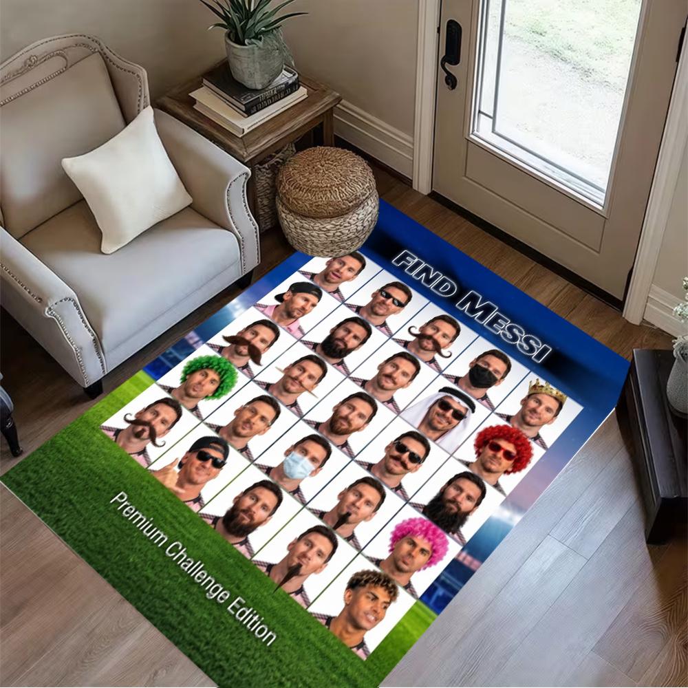 Lionel Messi World Cup Champion Floor Mat Suitable For Living Rooms Foyer Playrooms Dormitory Antislip Rug Decorate Offices